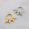 SPIKY STARBURST SEPTUM HINGED SEGMENT HOOP RING 316L SURGICAL STEEL SPIKY STARBURST SEPTUM HINGED SEGMENT HOOP RING 316L SURGICAL STEEL